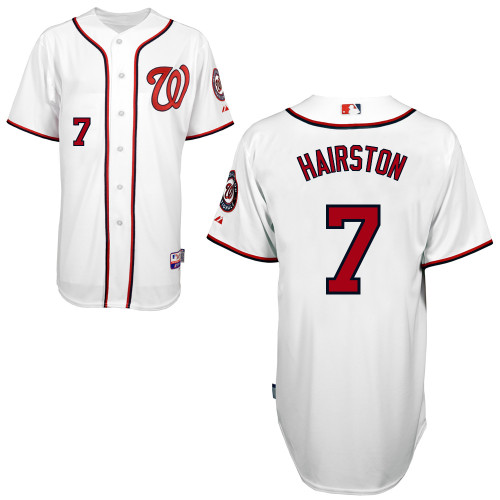 Scott Hairston #7 Youth Baseball Jersey-Washington Nationals Authentic Home White Cool Base MLB Jersey